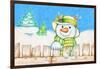 Snowman Fence-Valarie Wade-Framed Giclee Print