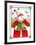 Snowman Gift Basket-Melinda Hipsher-Framed Giclee Print