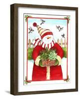 Snowman Gift Basket-Melinda Hipsher-Framed Giclee Print