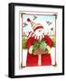 Snowman Gift Basket-Melinda Hipsher-Framed Giclee Print