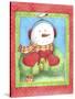 Snowman Give Heart-Melinda Hipsher-Stretched Canvas