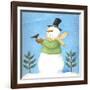 Snowman Green Blackbird-Melinda Hipsher-Framed Giclee Print