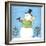 Snowman Green Blackbird-Melinda Hipsher-Framed Giclee Print