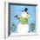 Snowman Green Blackbird-Melinda Hipsher-Framed Giclee Print