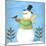 Snowman Green Blackbird-Melinda Hipsher-Mounted Giclee Print