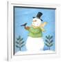 Snowman Green Blackbird-Melinda Hipsher-Framed Giclee Print