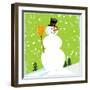 Snowman Green-null-Framed Giclee Print