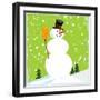 Snowman Green-null-Framed Giclee Print