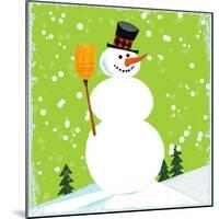 Snowman Green-null-Mounted Giclee Print