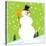 Snowman Green-null-Stretched Canvas