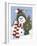 Snowman Holding a Christmas Tree-William Vanderdasson-Framed Giclee Print