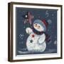 Snowman Holding a Star-Beverly Johnston-Framed Giclee Print