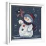 Snowman Holding a Star-Beverly Johnston-Framed Giclee Print