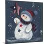 Snowman Holding a Star-Beverly Johnston-Mounted Giclee Print