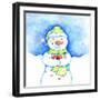 Snowman Holding Hearts-Valarie Wade-Framed Premium Giclee Print