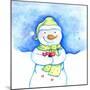 Snowman Holding Hearts-Valarie Wade-Mounted Premium Giclee Print