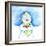 Snowman Holding Hearts-Valarie Wade-Framed Giclee Print