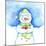 Snowman Holding Hearts-Valarie Wade-Mounted Giclee Print