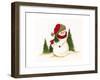 Snowman Holding Small Christmas Tree-Beverly Johnston-Framed Giclee Print