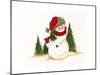 Snowman Holding Small Christmas Tree-Beverly Johnston-Mounted Giclee Print