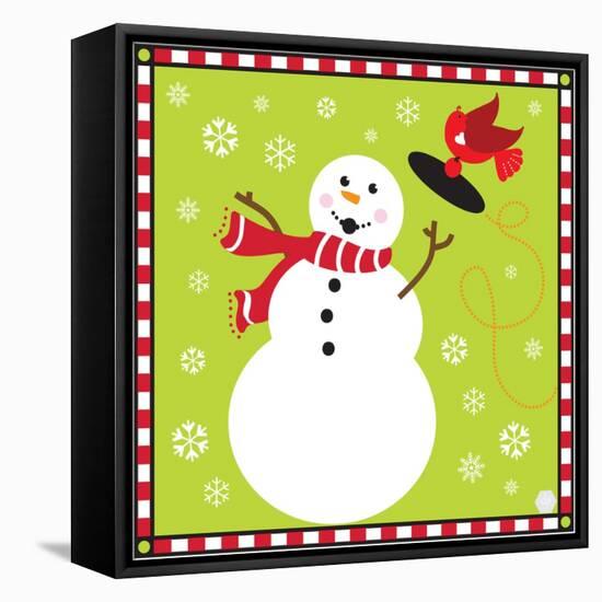 Snowman I-Donna Slade-Framed Stretched Canvas