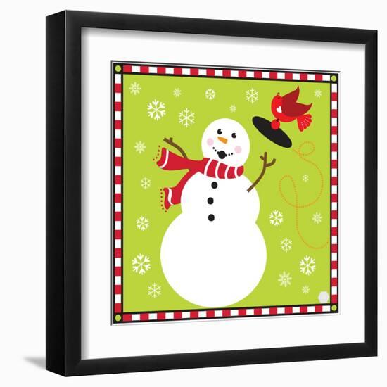 Snowman I-Donna Slade-Framed Art Print