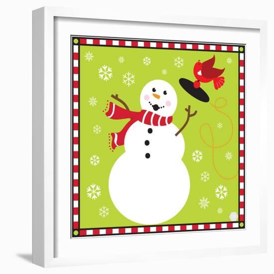 Snowman I-Donna Slade-Framed Art Print