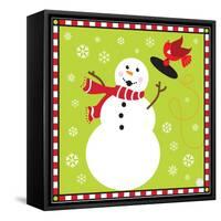 Snowman I-Donna Slade-Framed Stretched Canvas