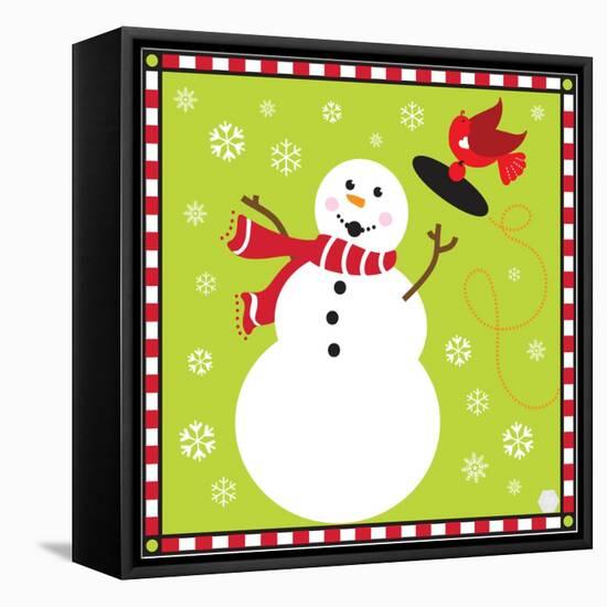 Snowman I-Donna Slade-Framed Stretched Canvas