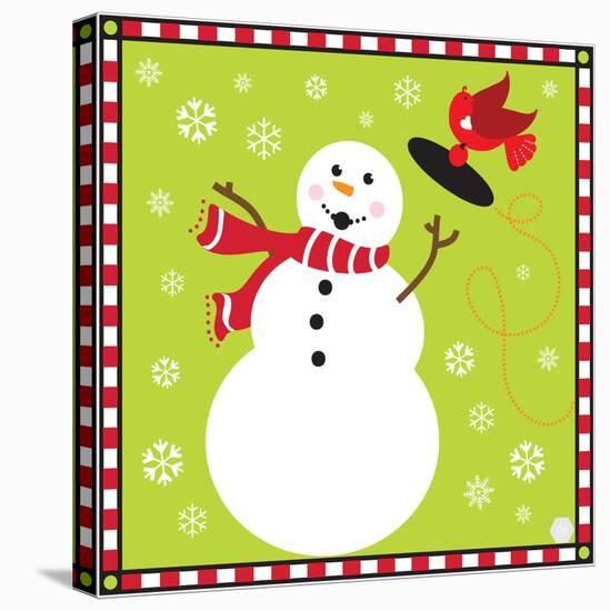 Snowman I-Donna Slade-Stretched Canvas