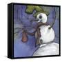 Snowman I-Kory Fluckiger-Framed Stretched Canvas