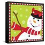 Snowman II-Donna Slade-Framed Stretched Canvas