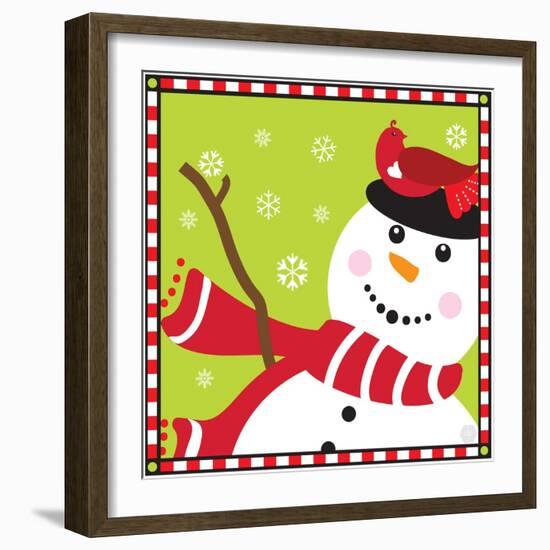 Snowman II-Donna Slade-Framed Art Print