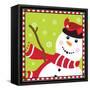 Snowman II-Donna Slade-Framed Stretched Canvas