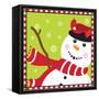 Snowman II-Donna Slade-Framed Stretched Canvas