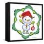 Snowman in a Red Cap-Olga And Alexey Drozdov-Framed Stretched Canvas