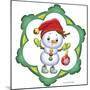 Snowman in a Red Cap-Olga And Alexey Drozdov-Mounted Premium Photographic Print