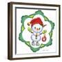 Snowman in a Red Cap-Olga And Alexey Drozdov-Framed Photographic Print