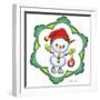 Snowman in a Red Cap-Olga And Alexey Drozdov-Framed Photographic Print