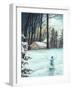 Snowman in Moonlight-James Redding-Framed Art Print