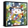 Snowman in Snow, 2011-Jennifer Abbott-Framed Stretched Canvas