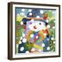 Snowman in Snow, 2011-Jennifer Abbott-Framed Giclee Print