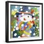 Snowman in Snow, 2011-Jennifer Abbott-Framed Giclee Print