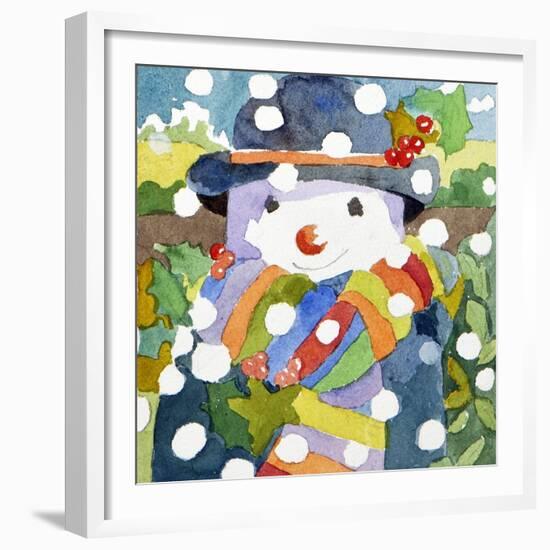 Snowman in Snow, 2011-Jennifer Abbott-Framed Giclee Print