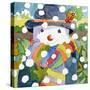 Snowman in Snow, 2011-Jennifer Abbott-Stretched Canvas