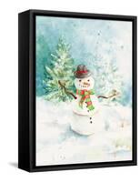 Snowman in the Pines-Lanie Loreth-Framed Stretched Canvas