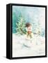 Snowman in the Pines-Lanie Loreth-Framed Stretched Canvas