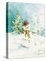 Snowman in the Pines-Lanie Loreth-Stretched Canvas