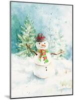 Snowman in the Pines-Lanie Loreth-Mounted Art Print