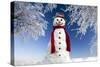 Snowman in Winter Snow-null-Stretched Canvas